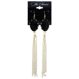 Mi Amore Faceted Dangle-Earrings Gold-Tone/Black