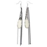 Mi Amore Dangle-Earrings Black/Silver-Tone