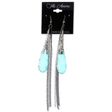 Mi Amore Dangle-Earrings Green/Silver-Tone