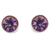 Mi Amore Stud-Earrings Purple/Gold-Tone