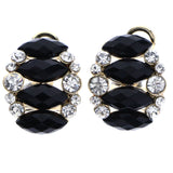 Mi Amore Stud-Earrings Black/Silver-Tone