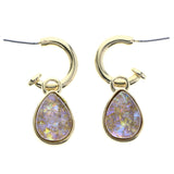 Mi Amore Reversable  Dangle-Earrings Gold-Tone/Purple