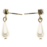 Mi Amore Drop-Dangle-Earrings White/Gold-Tone