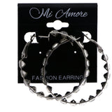 Mi Amore Hoop-Earrings Silver-Tone