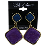 Mi Amore Drop-Dangle-Earrings Purple/Blue