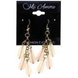 Mi Amore Dangle-Earrings Peach/Gold-Tone