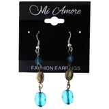 Mi Amore Antiqued Dangle-Earrings Silver-Tone/Blue