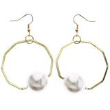 Mi Amore Dangle-Earrings Gold-Tone/White