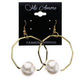 Mi Amore Dangle-Earrings Gold-Tone/White