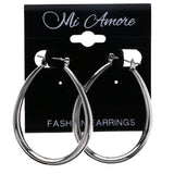 Mi Amore Hoop-Earrings Silver-Tone