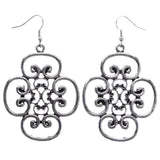 Mi Amore Antiqued Dangle-Earrings Silver-Tone