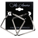 Mi Amore Hoop-Earrings Silver-Tone