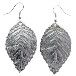 Mi Amore Leaf Dangle-Earrings Silver-Tone