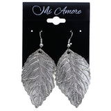 Mi Amore Leaf Dangle-Earrings Silver-Tone