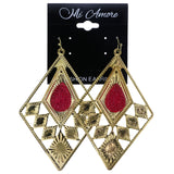 Mi Amore Dangle-Earrings Gold-Tone/Pink