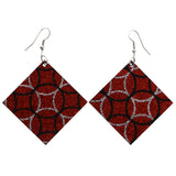 Mi Amore Glitter Dangle-Earrings Red/Black