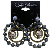 Mi Amore Dangle-Earrings Gold-Tone/Blue