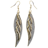 Mi Amore Glitter Dangle-Earrings Gold-Tone/Silver-Tone