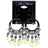 Mi Amore Dangle-Earrings Silver-Tone/Green