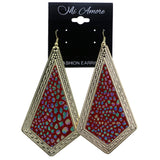 Mi Amore Glitter Rainbow  Dangle-Earrings Red & Multicolor