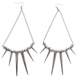 Mi Amore Spike Dangle-Earrings Silver-Tone