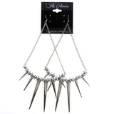 Mi Amore Spike Dangle-Earrings Silver-Tone