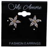 Mi Amore Flower Stud-Earrings Silver-Tone/Gold-Tone