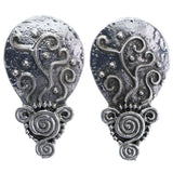 Mi Amore Antiqued Stud-Earrings Silver-Tone