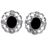 Mi Amore Stud-Earrings Silver-Tone/Black