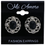 Mi Amore Stud-Earrings Silver-Tone/Black