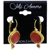 Mi Amore Dangle-Earrings Peach/Gold-Tone