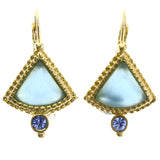 Mi Amore Dangle-Earrings Blue/Gold-Tone