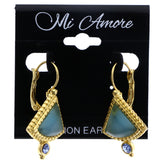 Mi Amore Dangle-Earrings Blue/Gold-Tone