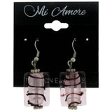 Mi Amore Dangle-Earrings Silver-Tone/Pink