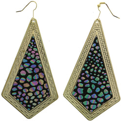 Mi Amore Rainbow Spots Dangle-Earrings Gold-Tone/Multicolor