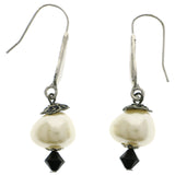 Mi Amore Dangle-Earrings Silver-Tone/White