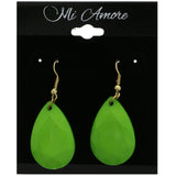 Mi Amore Dangle-Earrings Green/Gold-Tone