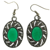 Mi Amore Dangle-Earrings Silver-Tone/Green