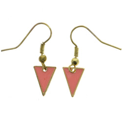 Mi Amore Triangle Dangle-Earrings Gold-Tone/Pink