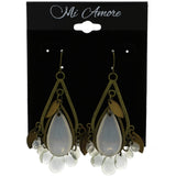 Mi Amore Teardrop Dangle-Earrings Gold-Tone/Clear