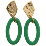 Mi Amore Dangle-Earrings Gold-Tone/Green