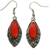 Mi Amore Dangle-Earrings Silver-Tone/Red