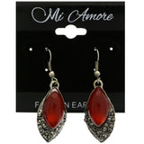 Mi Amore Dangle-Earrings Silver-Tone/Red