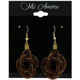 Mi Amore Knot Dangle-Earrings Gold-Tone/Brown