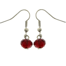 Mi Amore Dangle-Earrings Silver-Tone/Red