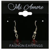 Mi Amore Dangle-Earrings Silver-Tone/Red