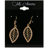 Mi Amore Leaf Dangle-Earrings Gold-Tone/Peach