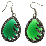 Mi Amore Dangle-Earrings Silver-Tone/Green