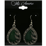 Mi Amore Dangle-Earrings Silver-Tone/Green