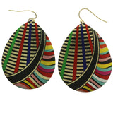 Mi Amore Stripes Dangle-Earrings Gold-Tone/Multicolor